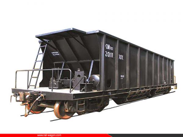 KM70 Railway Coal Hopper Wagon 70T Air Control Bottom Doors